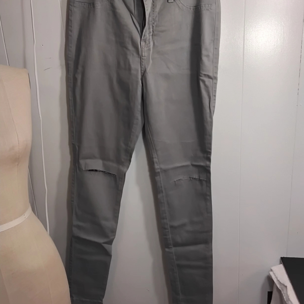 Fashion Nova Light Gray Denim Jeans